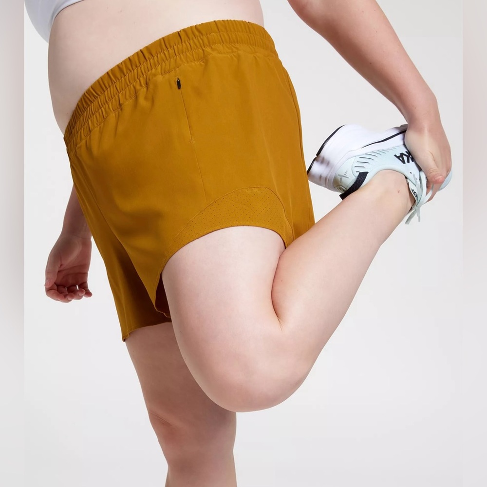 NWT CALIA Womens Mid Rise Infinity Run Short - Mustard Brown - XXL - Picture 2 of 11